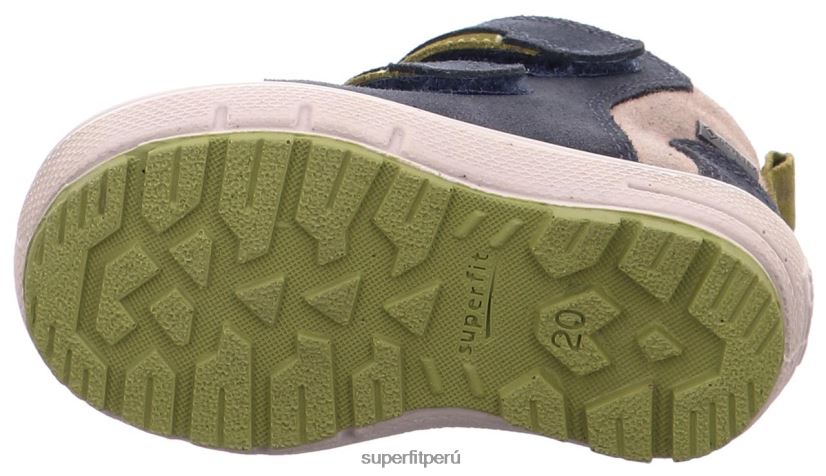 educación física Superfit bebés Groovy - bota con cierre de velcro azul amarillo V06L24444 botas