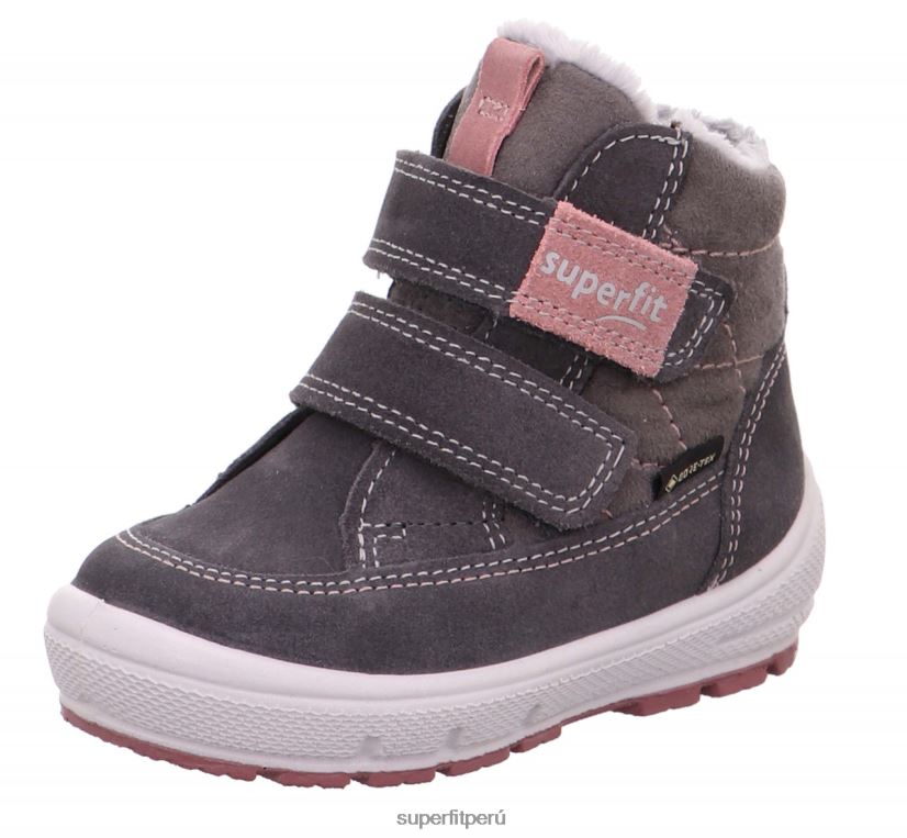 educación física Superfit bebés Groovy - bota con cierre de velcro gris/rosa V06L24494 botas