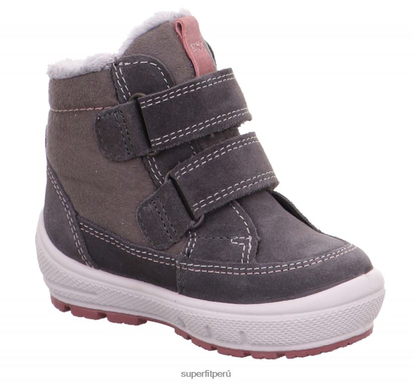 educación física Superfit bebés Groovy - bota con cierre de velcro gris/rosa V06L24494 botas