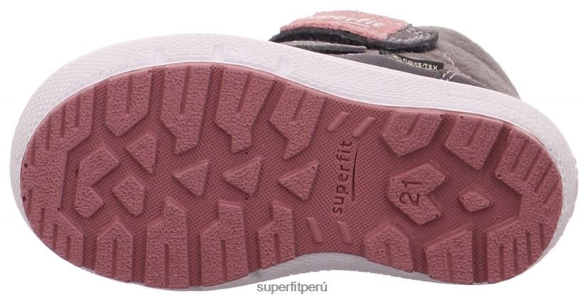 educación física Superfit bebés Groovy - bota con cierre de velcro gris/rosa V06L24494 botas