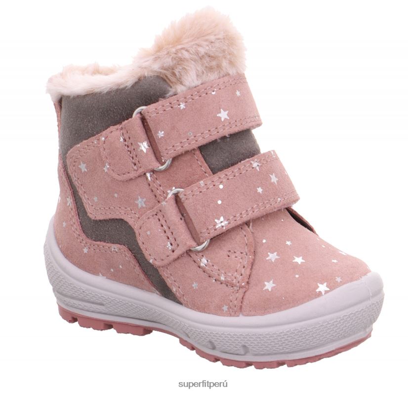 educación física Superfit bebés Groovy - bota con cierre de velcro rosa/gris V06L24445 botas