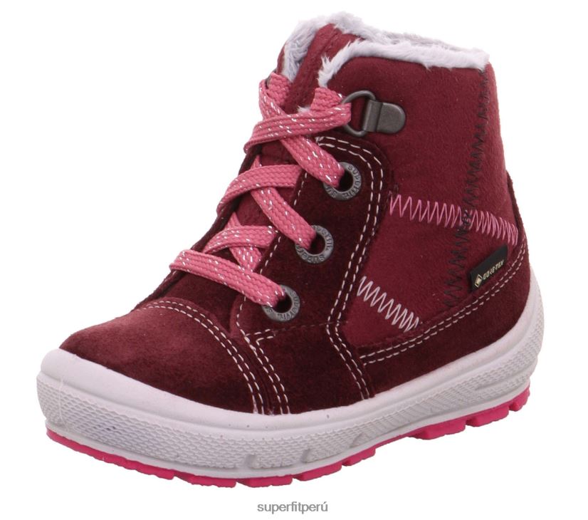 educación física Superfit bebés Groovy - bota con cordones Rosa rojo V06L24461 botas