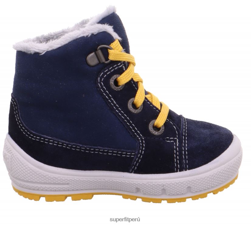 educación física Superfit bebés Groovy - bota con cordones azul amarillo V06L24486 botas