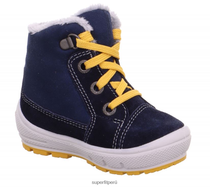 educación física Superfit bebés Groovy - bota con cordones azul amarillo V06L24486 botas