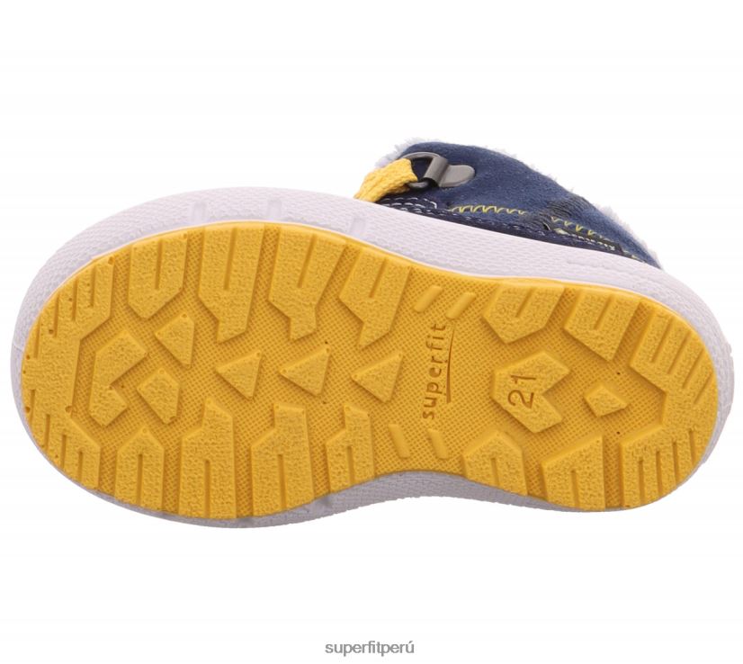 educación física Superfit bebés Groovy - bota con cordones azul amarillo V06L24486 botas