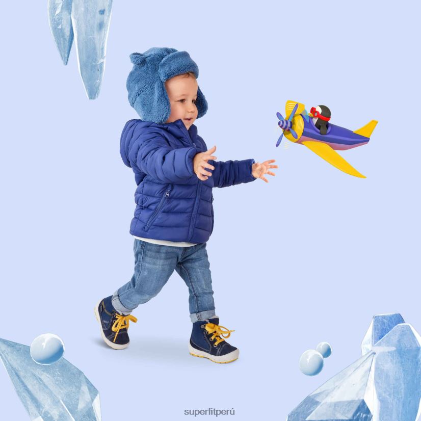 educación física Superfit bebés Groovy - bota con cordones azul amarillo V06L24486 botas