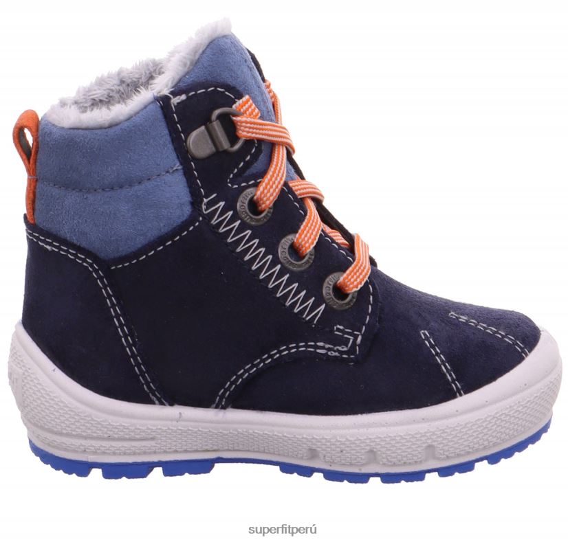 educación física Superfit bebés Groovy - bota con cordones azul rojo V06L24459 botas