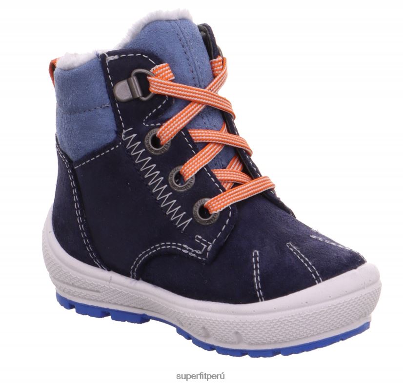 educación física Superfit bebés Groovy - bota con cordones azul rojo V06L24459 botas