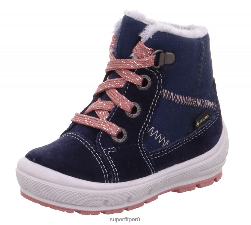 educación física Superfit bebés Groovy - bota con cordones azul rosado V06L24435 botas