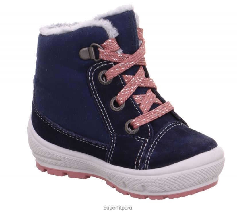 educación física Superfit bebés Groovy - bota con cordones azul rosado V06L24435 botas