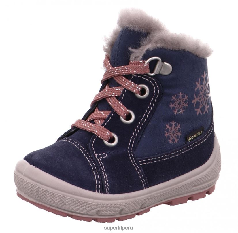 educación física Superfit bebés Groovy - bota con cordones azul rosado V06L24489 botas