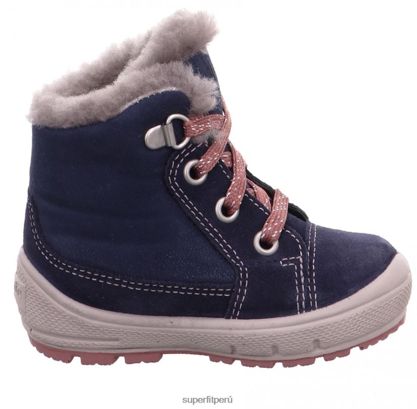 educación física Superfit bebés Groovy - bota con cordones azul rosado V06L24489 botas