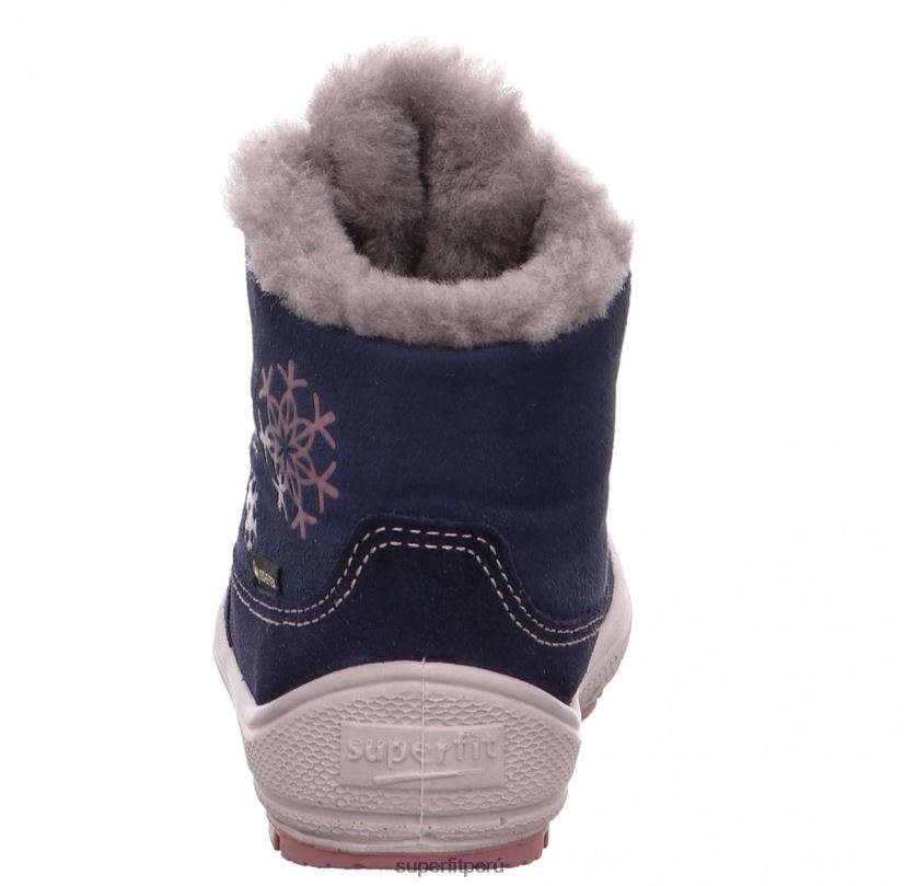 educación física Superfit bebés Groovy - bota con cordones azul rosado V06L24489 botas