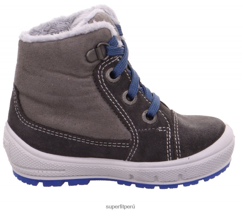 educación física Superfit bebés Groovy - bota con cordones gris azul V06L24437 botas