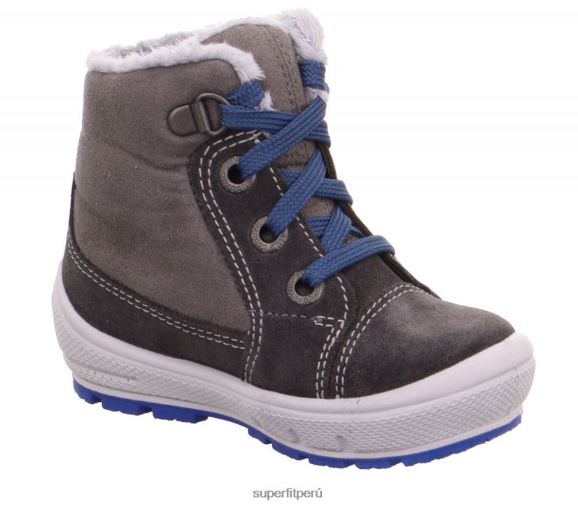 educación física Superfit bebés Groovy - bota con cordones gris azul V06L24437 botas