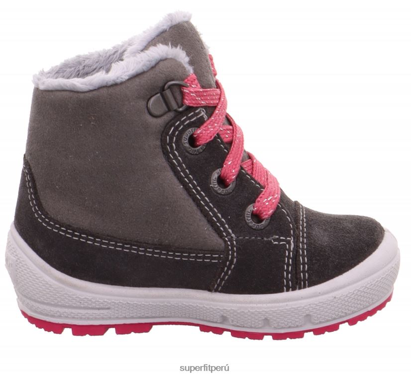 educación física Superfit bebés Groovy - bota con cordones gris/rosa V06L24443 botas