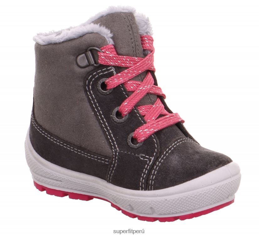 educación física Superfit bebés Groovy - bota con cordones gris/rosa V06L24443 botas