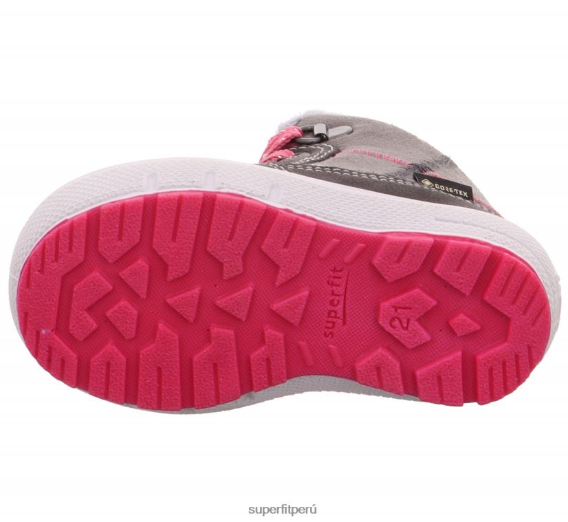educación física Superfit bebés Groovy - bota con cordones gris/rosa V06L24443 botas