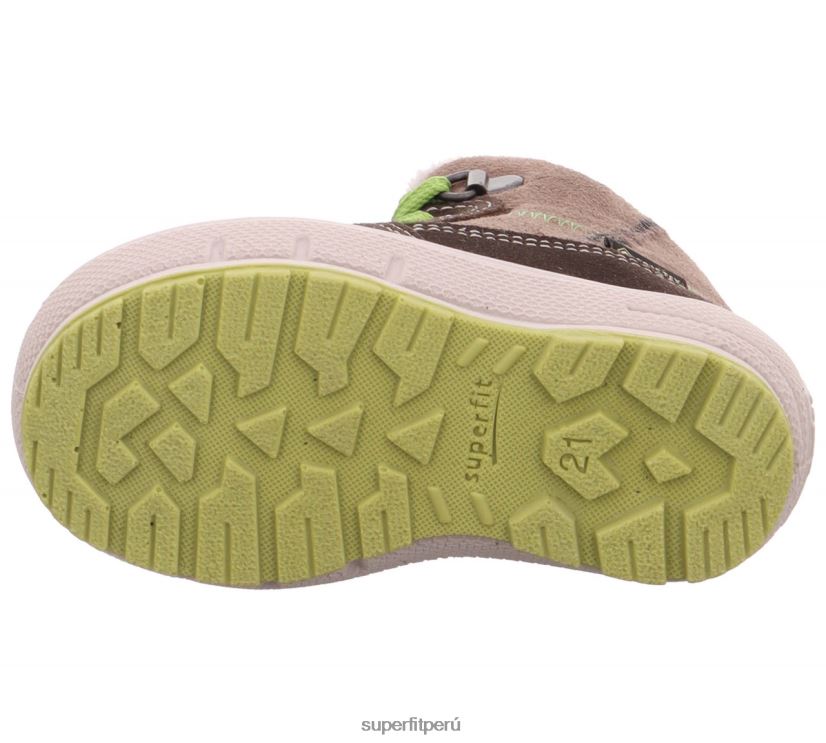 educación física Superfit bebés Groovy - bota con cordones marrón/verde V06L24463 botas