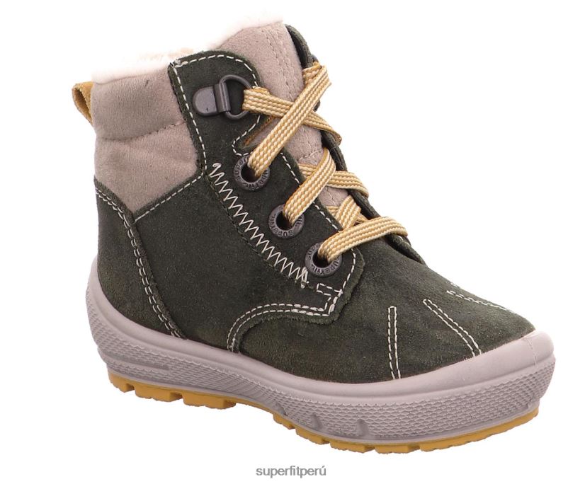 educación física Superfit bebés Groovy - bota con cordones verde/beige V06L24469 botas
