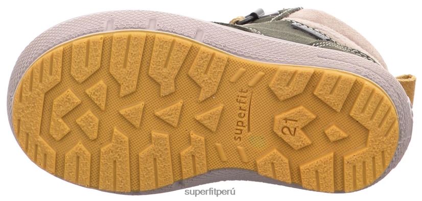 educación física Superfit bebés Groovy - bota con cordones verde/beige V06L24469 botas