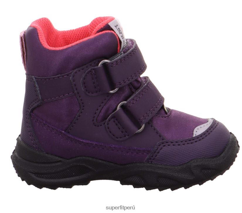 educación física Superfit bebés glaciar - bota con cierre de velcro morado/rosa V06L24440 botas