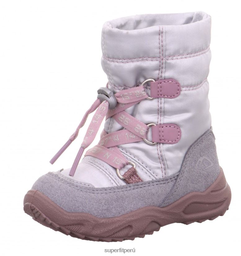 educación física Superfit bebés glaciar - bota con cordones gris claro/morado V06L24498 botas