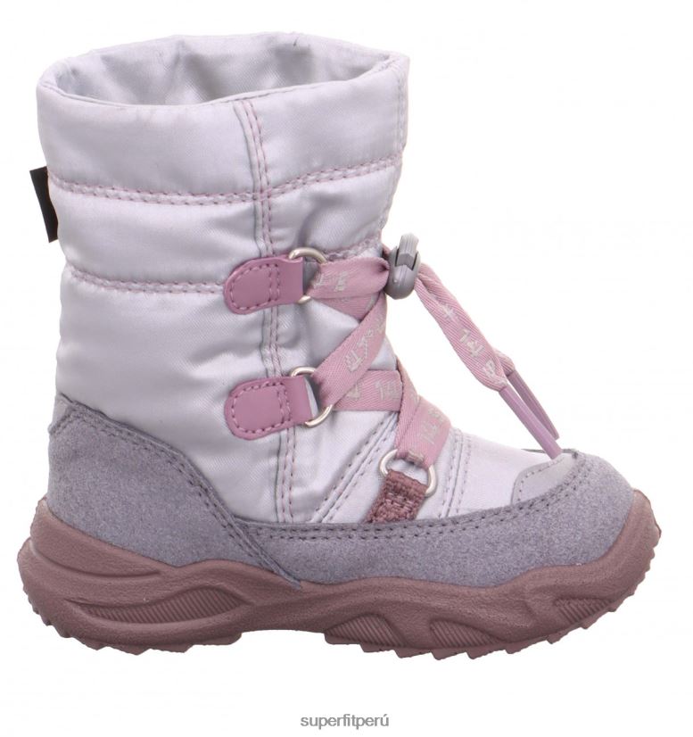 educación física Superfit bebés glaciar - bota con cordones gris claro/morado V06L24498 botas