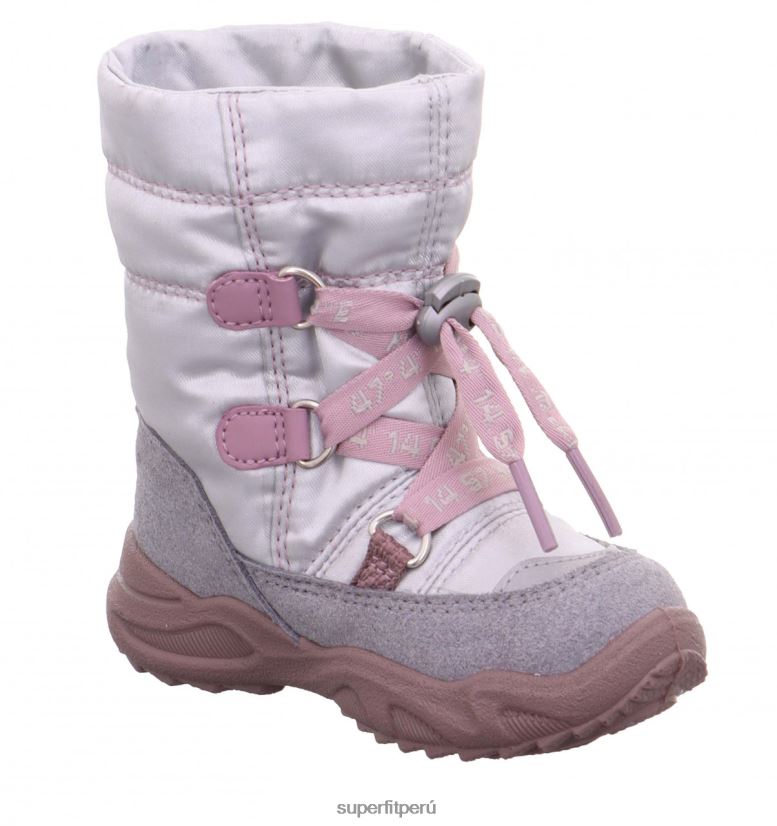 educación física Superfit bebés glaciar - bota con cordones gris claro/morado V06L24498 botas