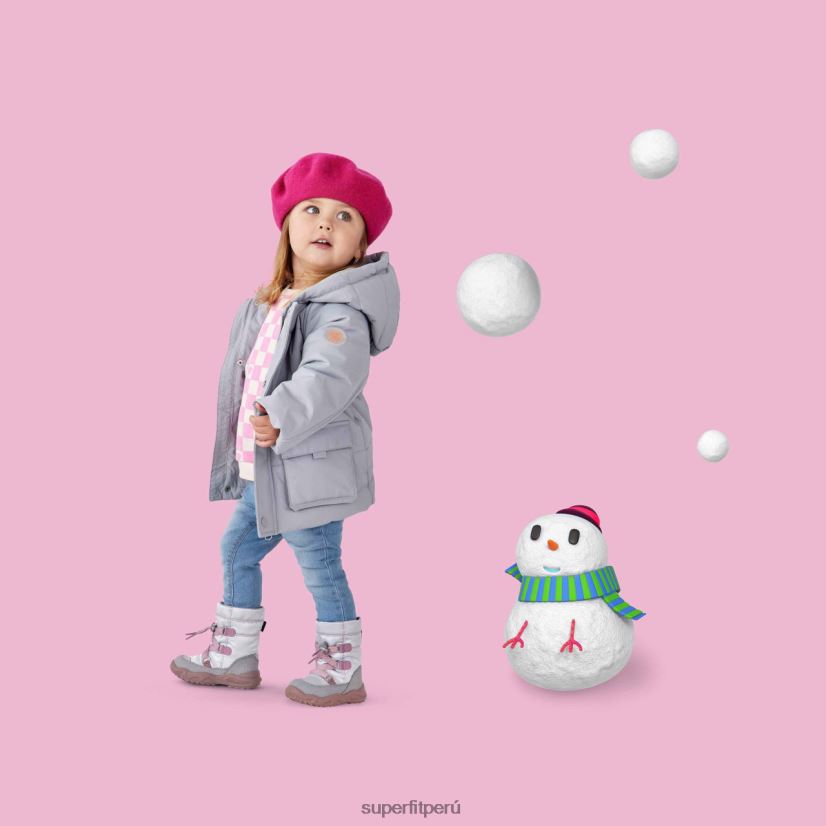 educación física Superfit bebés glaciar - bota con cordones gris claro/morado V06L24498 botas