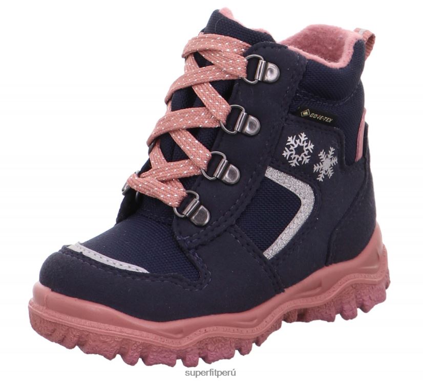 educación física Superfit bebés husky1 - bota con cordones azul rosado V06L24460 botas