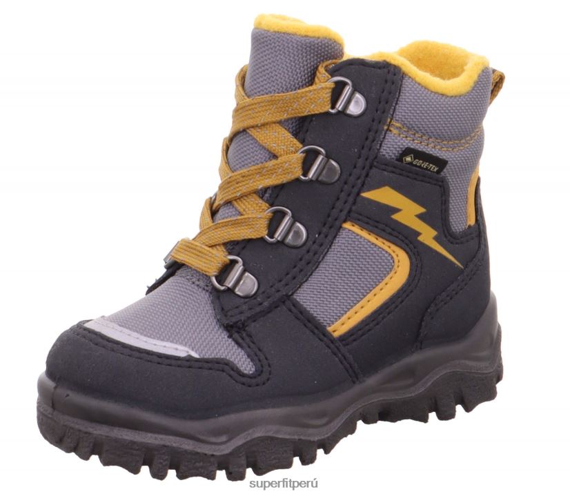 educación física Superfit bebés husky1 - bota con cordones gris/amarillo V06L24458 botas