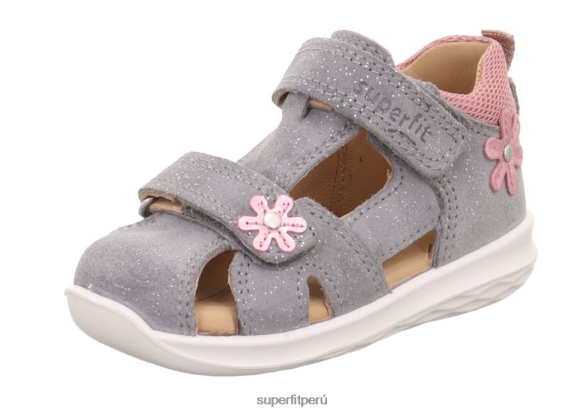 educación física Superfit bebés abejorro - sandalia con cierre de velcro gris claro/rosa V06L24212 sandalias