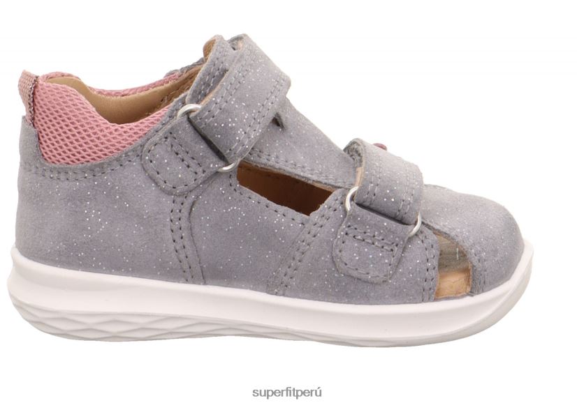 educación física Superfit bebés abejorro - sandalia con cierre de velcro gris claro/rosa V06L24212 sandalias