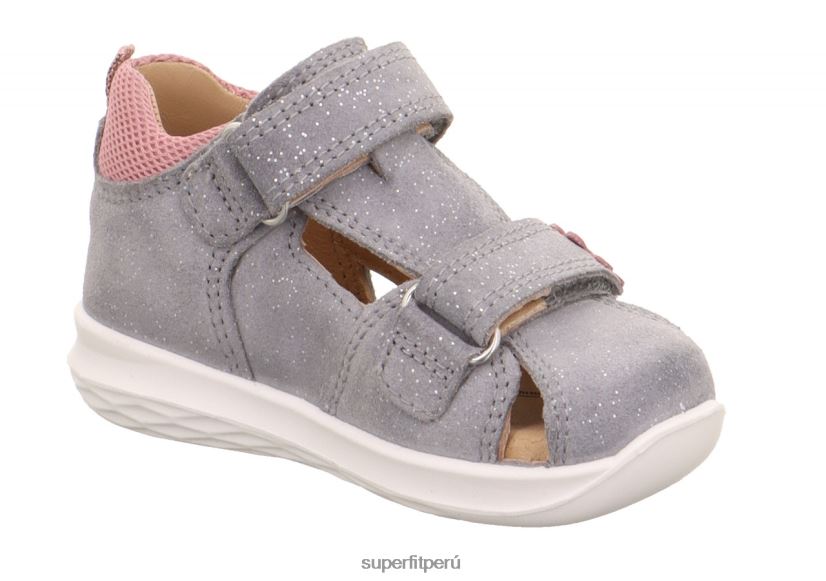 educación física Superfit bebés abejorro - sandalia con cierre de velcro gris claro/rosa V06L24212 sandalias