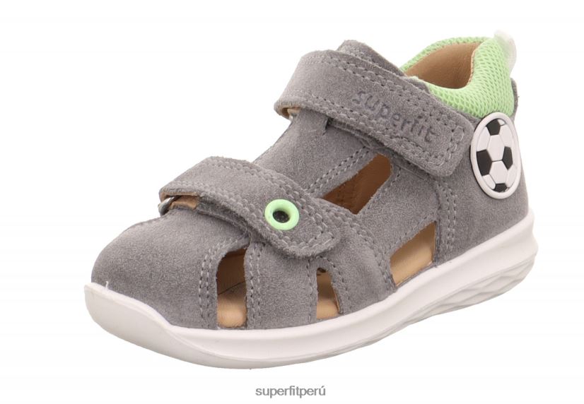 educación física Superfit bebés abejorro - sandalia con cierre de velcro gris claro/verde V06L24172 sandalias