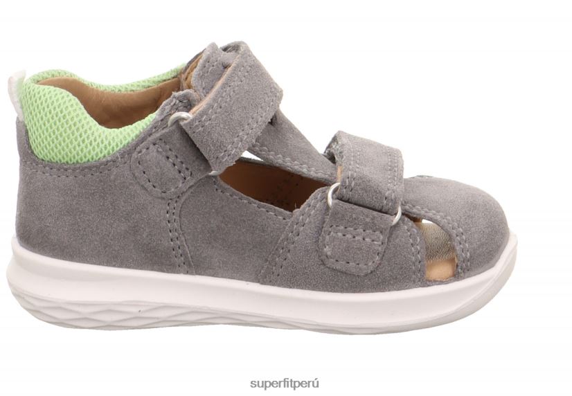 educación física Superfit bebés abejorro - sandalia con cierre de velcro gris claro/verde V06L24172 sandalias