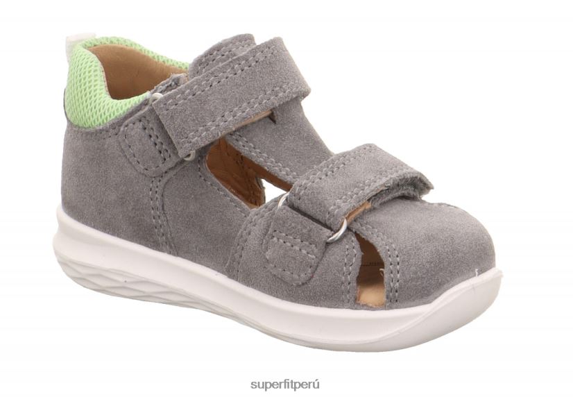 educación física Superfit bebés abejorro - sandalia con cierre de velcro gris claro/verde V06L24172 sandalias