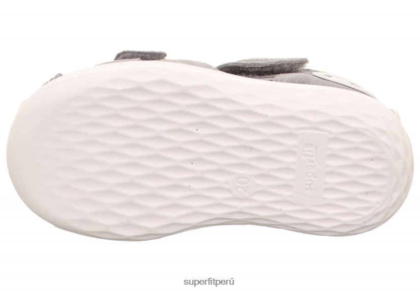educación física Superfit bebés abejorro - sandalia con cierre de velcro gris claro/verde V06L24172 sandalias
