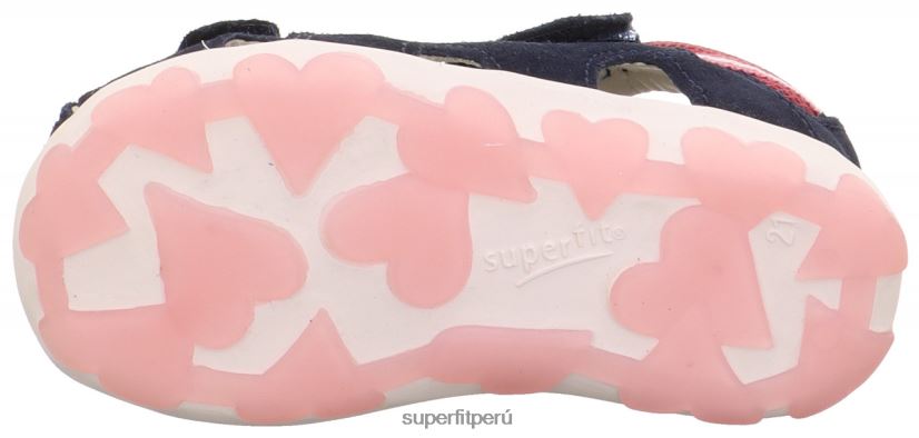 educación física Superfit bebés fanni - sandalia con cierre de velcro azul rosado V06L24173 sandalias