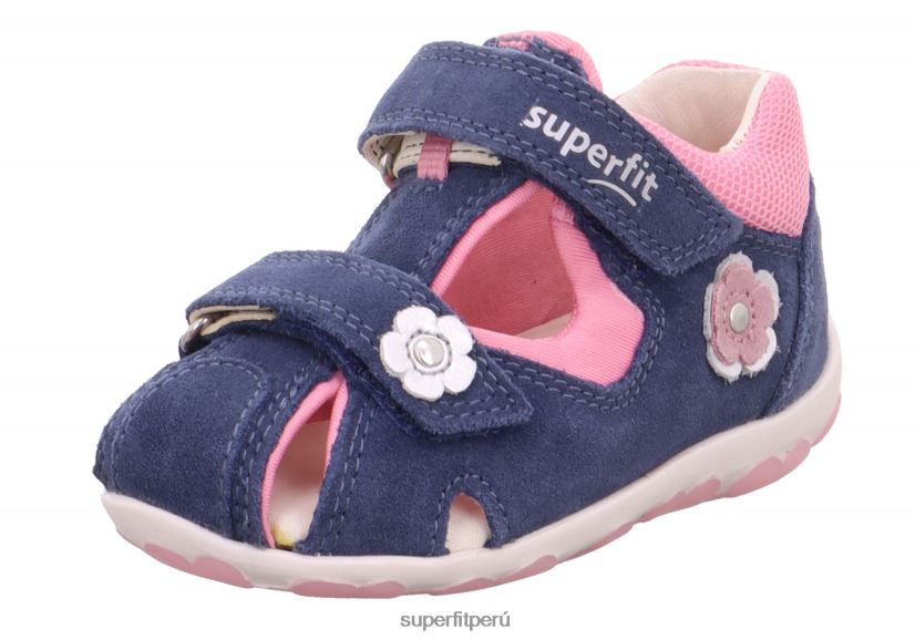 educación física Superfit bebés fanni - sandalia con cierre de velcro azul rosado V06L24178 sandalias