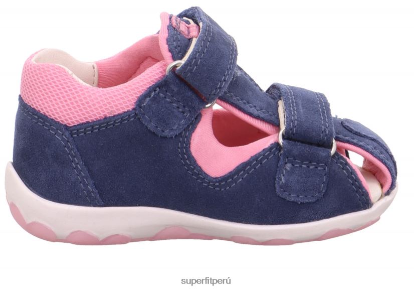 educación física Superfit bebés fanni - sandalia con cierre de velcro azul rosado V06L24178 sandalias