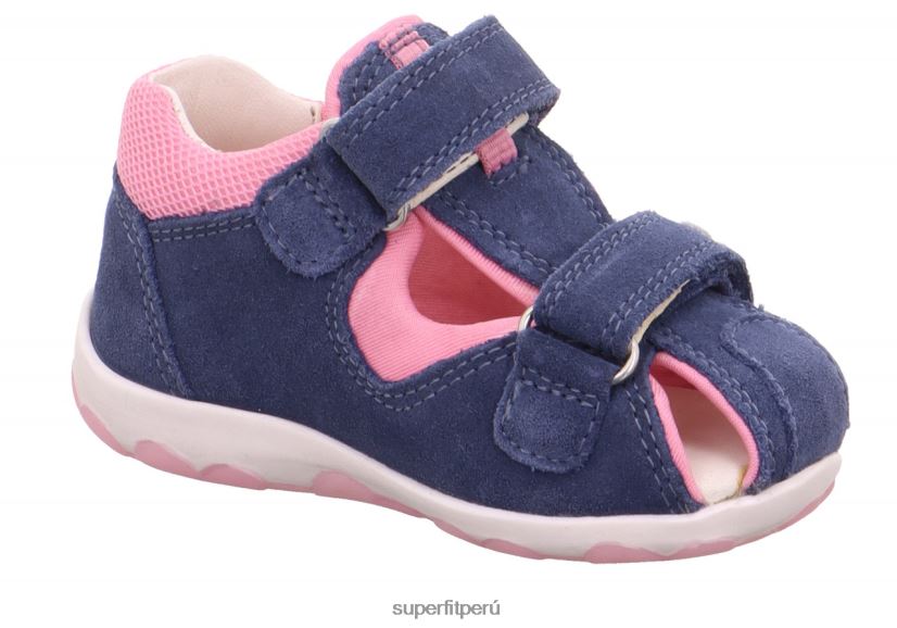 educación física Superfit bebés fanni - sandalia con cierre de velcro azul rosado V06L24178 sandalias