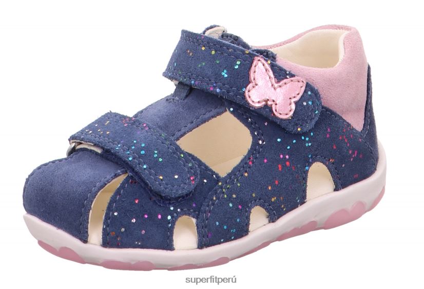 educación física Superfit bebés fanni - sandalia con cierre de velcro azul rosado V06L24189 sandalias