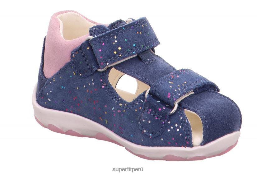 educación física Superfit bebés fanni - sandalia con cierre de velcro azul rosado V06L24189 sandalias