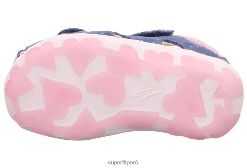 educación física Superfit bebés fanni - sandalia con cierre de velcro azul rosado V06L24189 sandalias