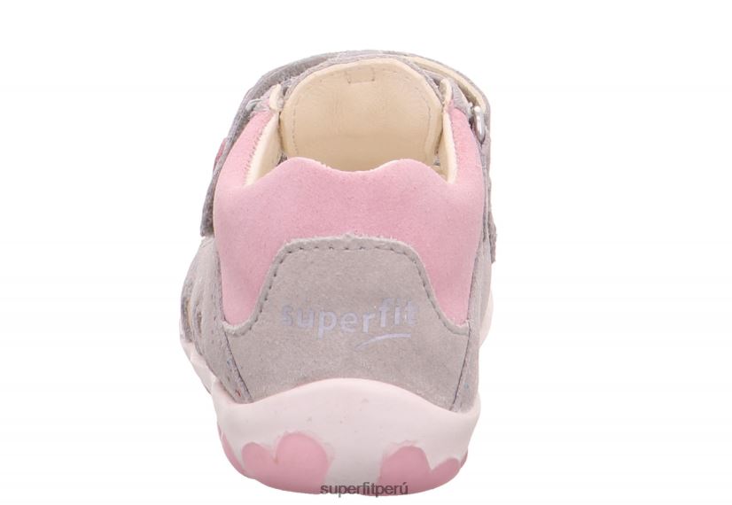 educación física Superfit bebés fanni - sandalia con cierre de velcro gris claro/rosa V06L24229 sandalias