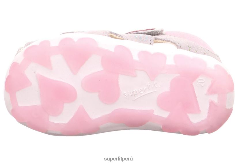 educación física Superfit bebés fanni - sandalia con cierre de velcro gris claro/rosa V06L24229 sandalias
