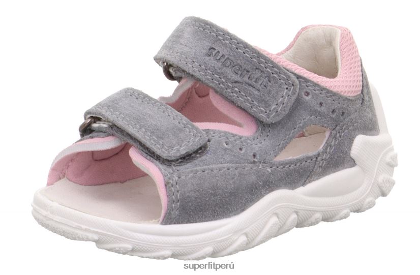 educación física Superfit bebés flow - sandalia con cierre de velcro gris claro/rosa V06L24174 sandalias