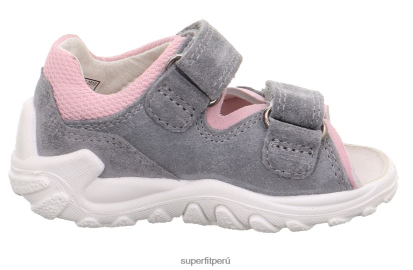 educación física Superfit bebés flow - sandalia con cierre de velcro gris claro/rosa V06L24174 sandalias